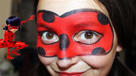 cute ladybug makeup|how to make ladybugs mask.